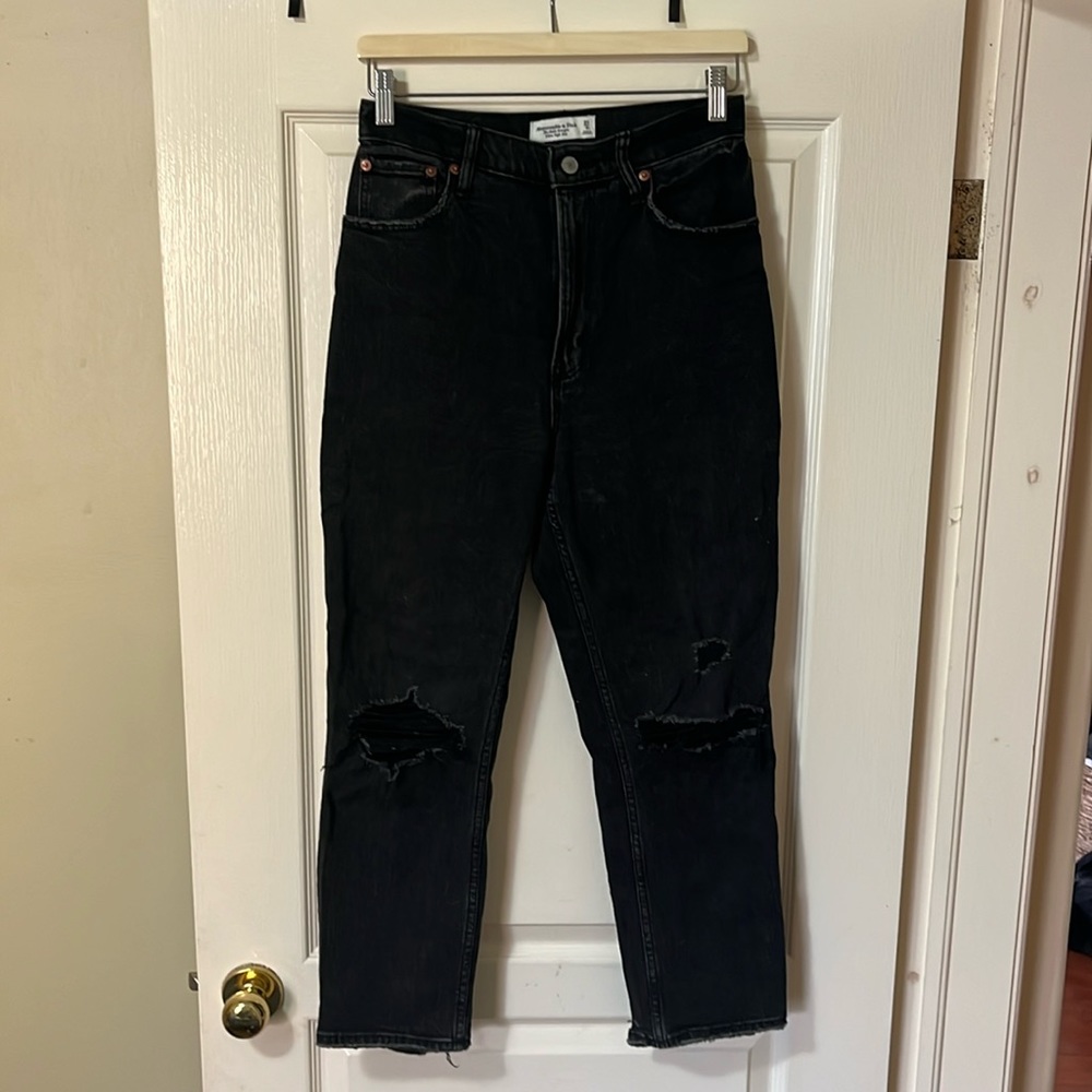 Abercrombie Curve Love the Ankle Straight Ultra High Rise Jean